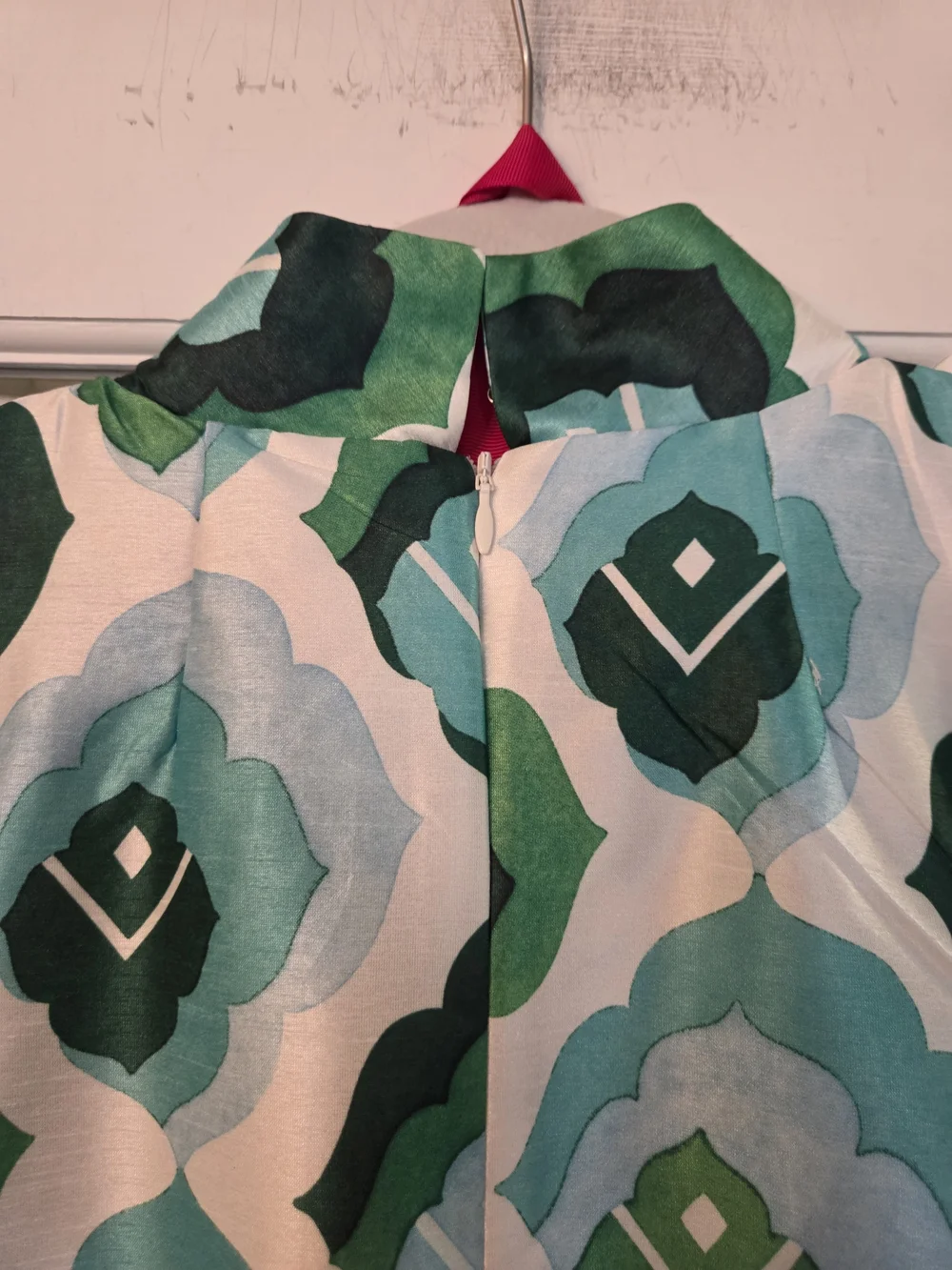 Frances Valentine Green Geo-Print Maxi Dress - Size 12 - Picture 15 of 16